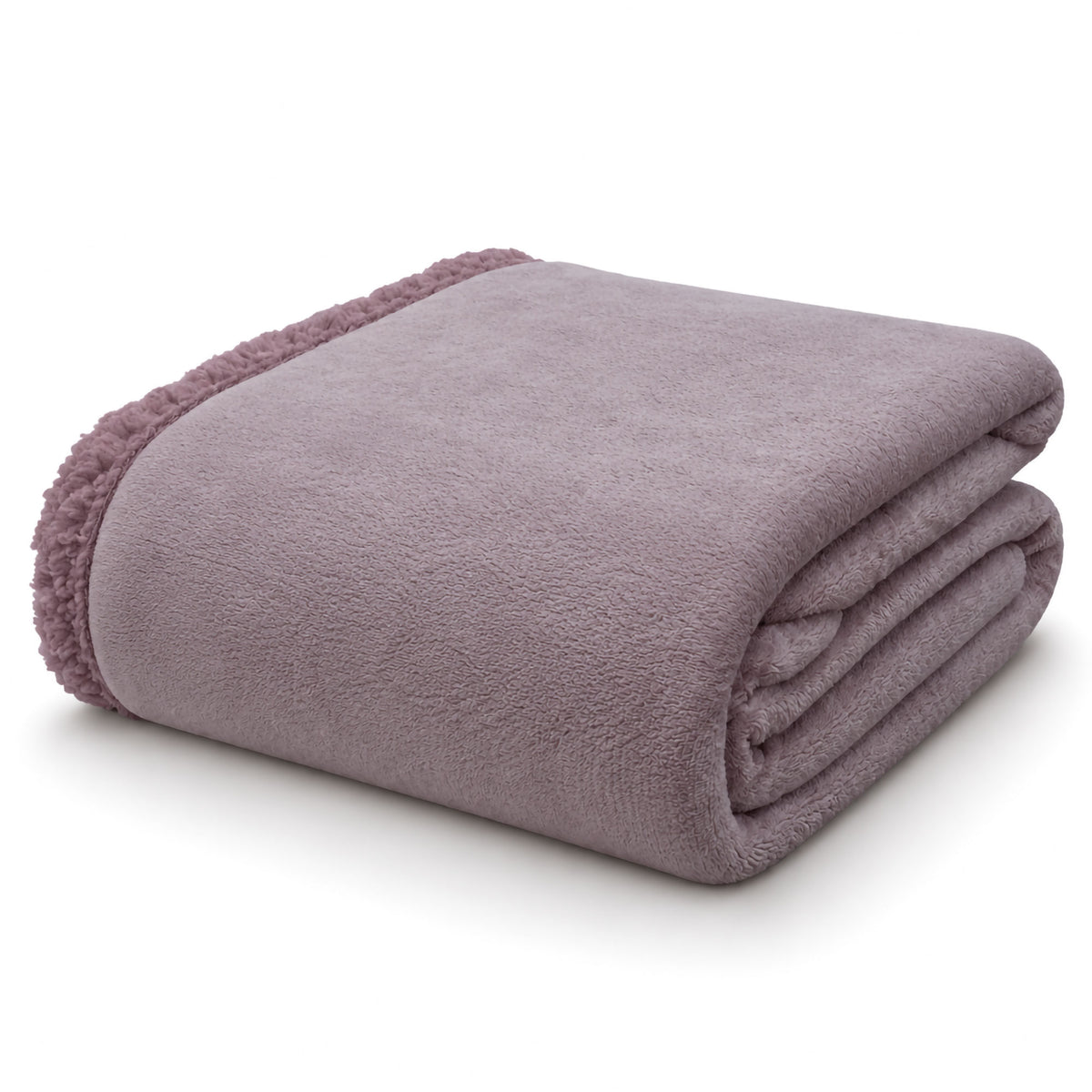 Plaid Flanella con Sherpa Coperta Tinta Unita e Fantasia in varie misure 7180
