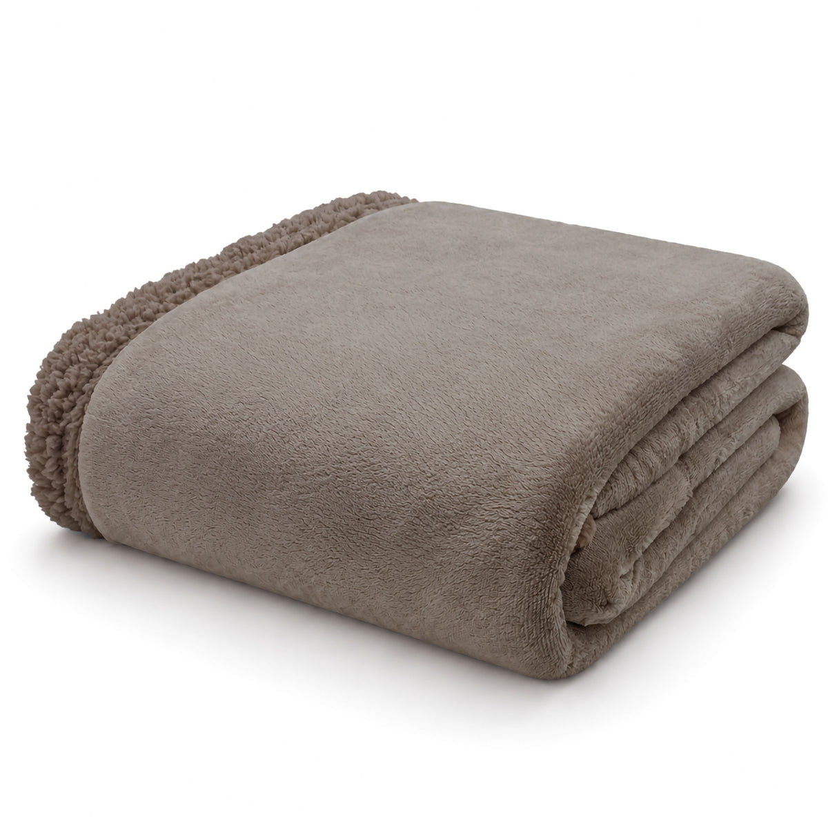 Plaid Flanella con Sherpa Coperta Tinta Unita e Fantasia in varie misure 7180