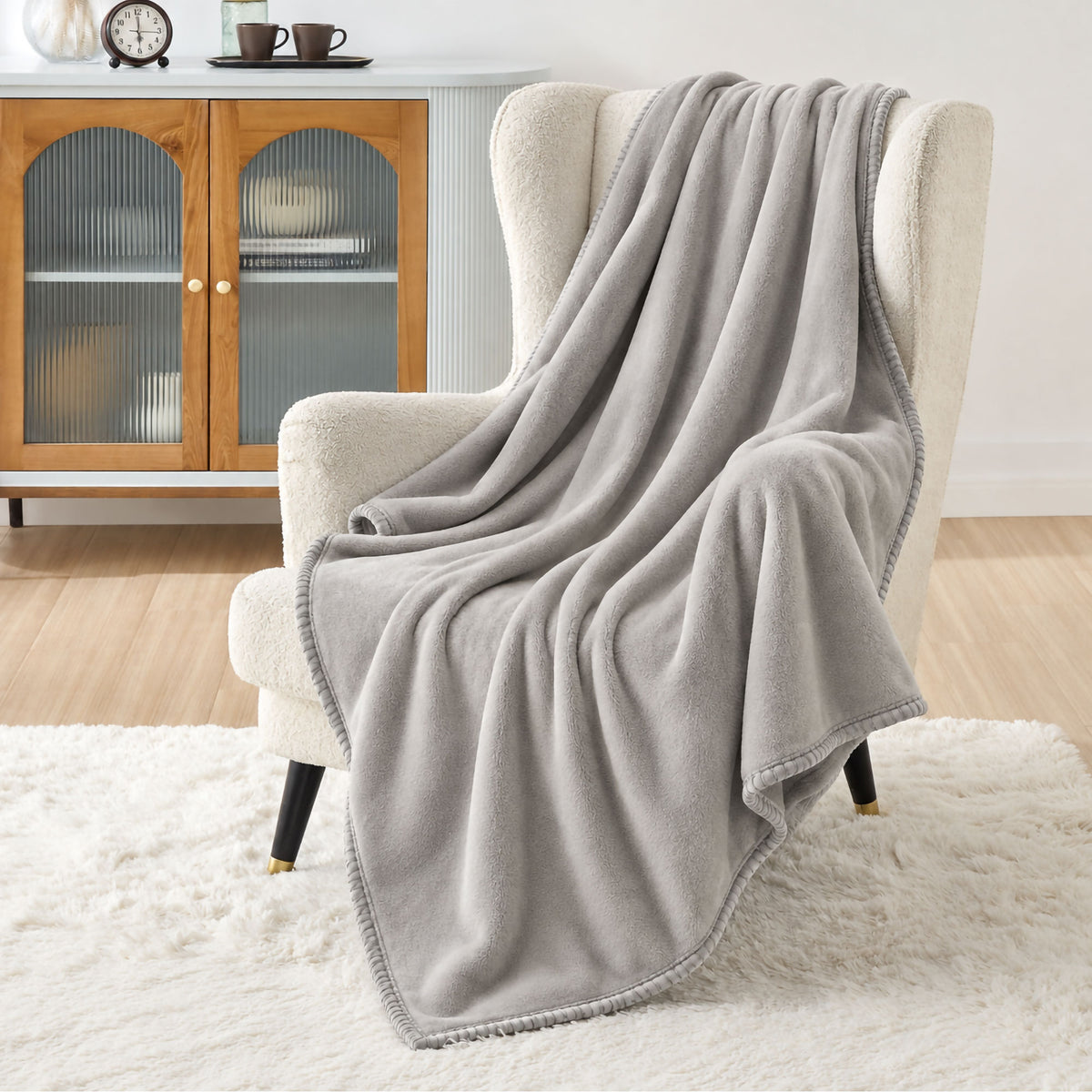 Coperta Plaid in Pile Tinta Unita 250g/m² per divano letto in varie misure 7182