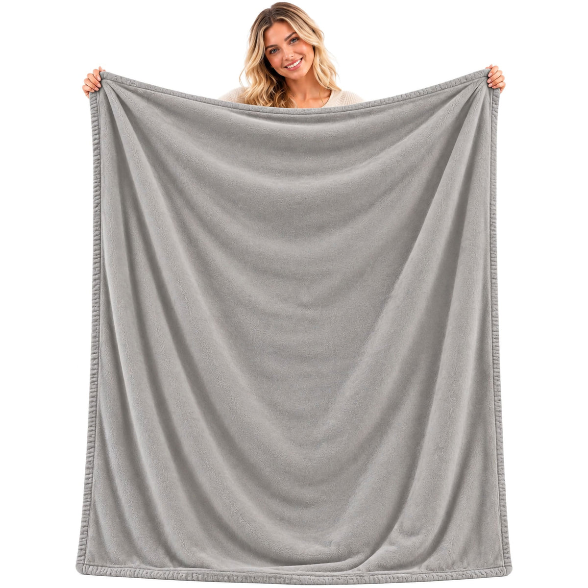 Coperta Plaid in Pile Tinta Unita 250g/m² per divano letto in varie misure 7182