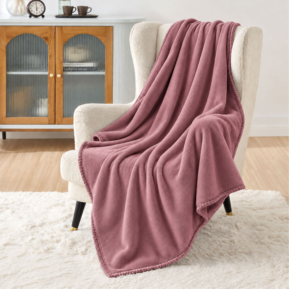 Coperta Plaid in Pile Tinta Unita 250g/m² per divano letto in varie misure 7182