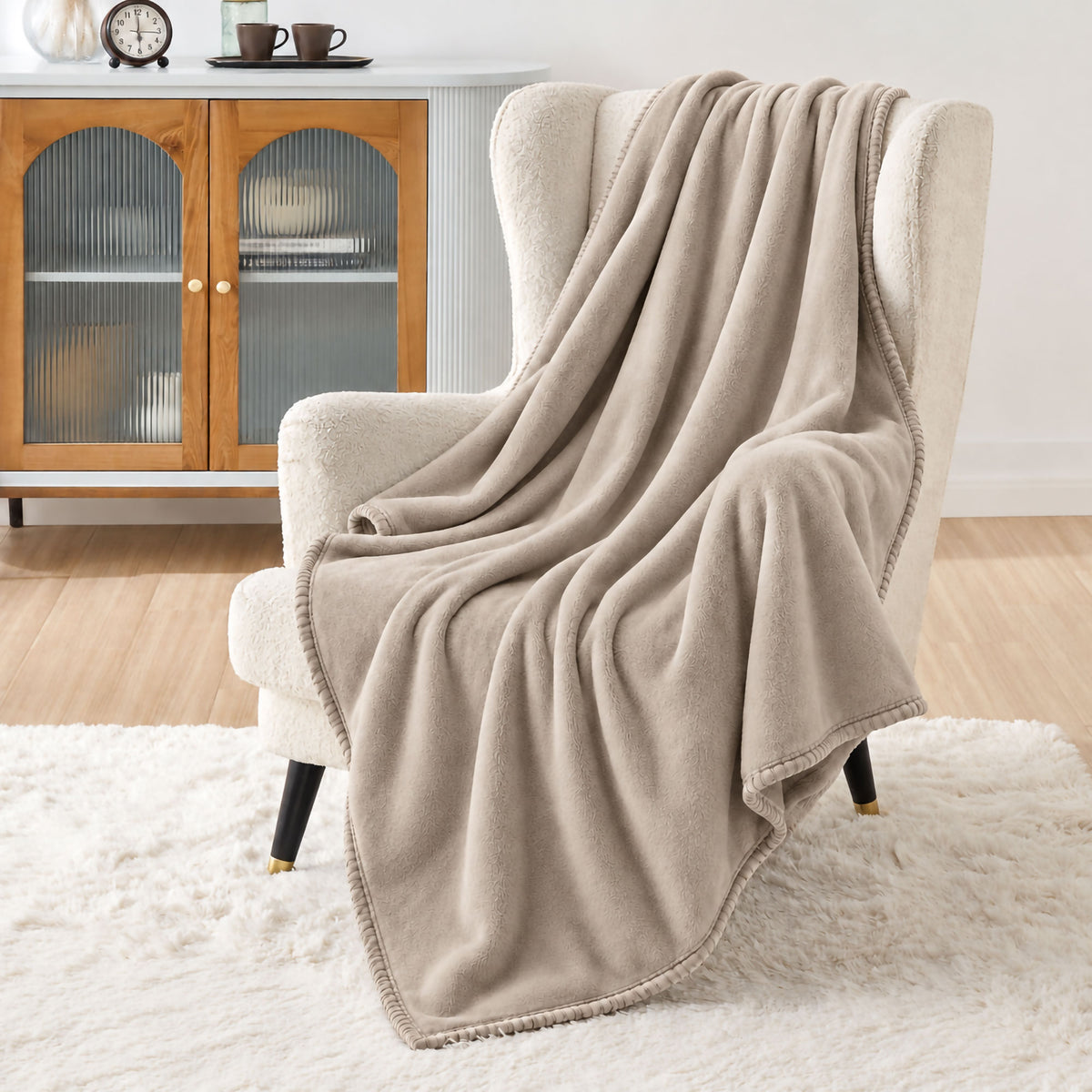 Coperta Plaid in Pile Tinta Unita 250g/m² per divano letto in varie misure 7182
