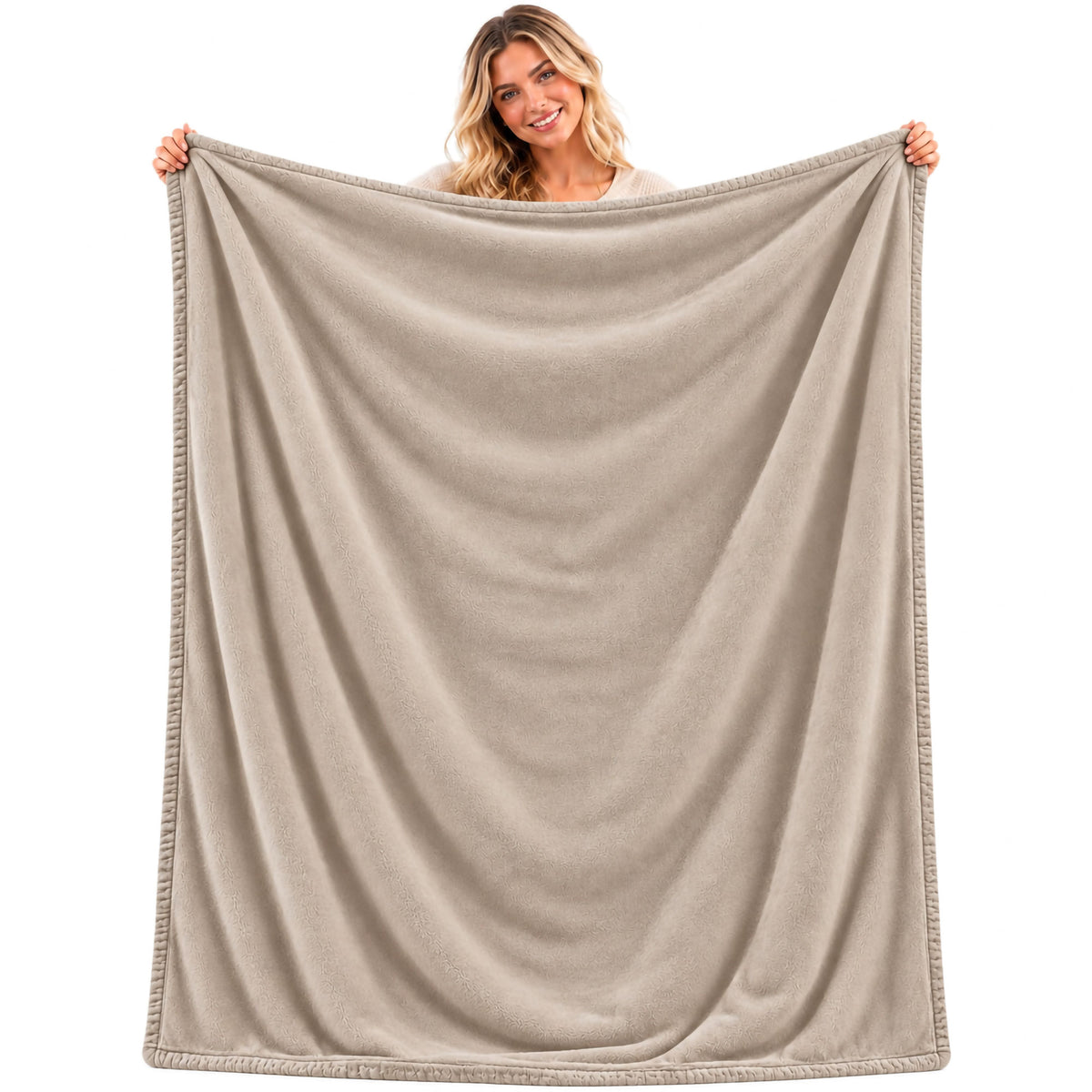 Coperta Plaid in Pile Tinta Unita 250g/m² per divano letto in varie misure 7182